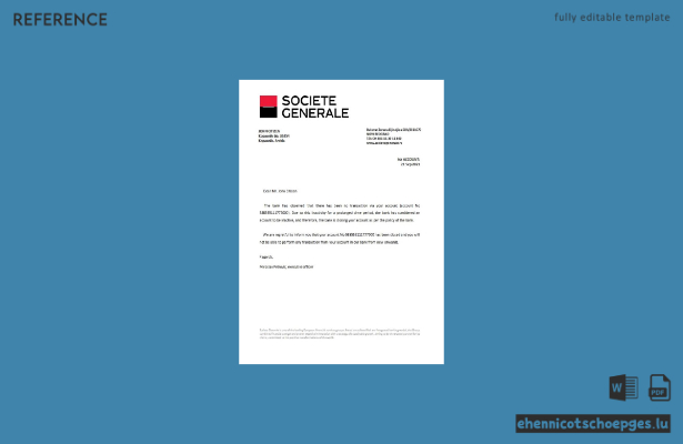 Serbien Société Générale Schließung Referenzbeispiel Vorschau